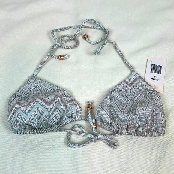 New Eberjey Surf Spray Mia Ice Bikini Top Size M - Picture 2 of 5